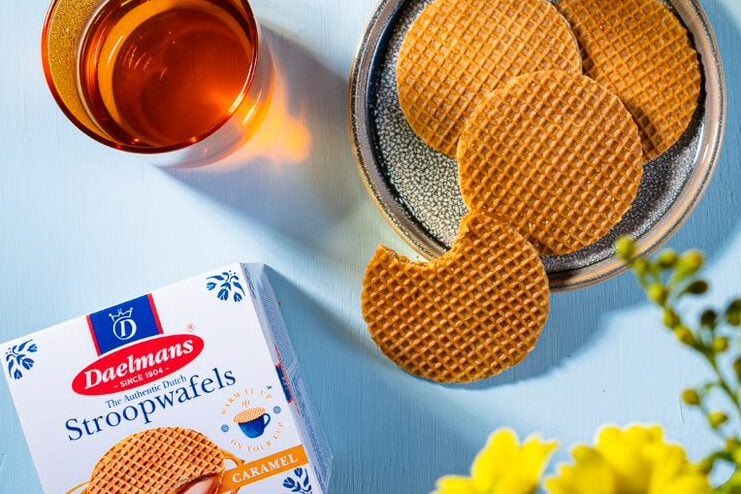 photo-of-daelmans-stroopwafels-on-plate-dutch-snack-with-tea