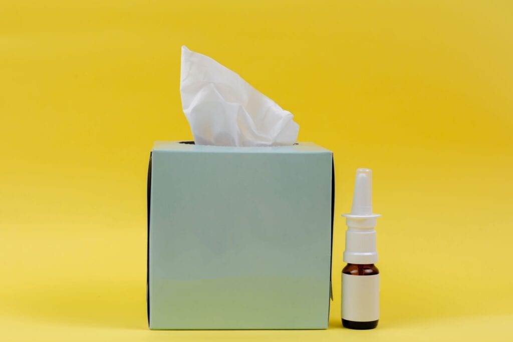 A-Dutch-nasal-spray-and-a-box-of-tissues