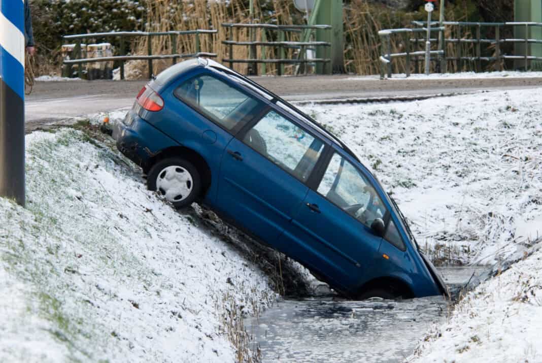 dutch-car-slides-off-icy-road-due-to-dangerously-slippery-road-conditions-winter-netherlands