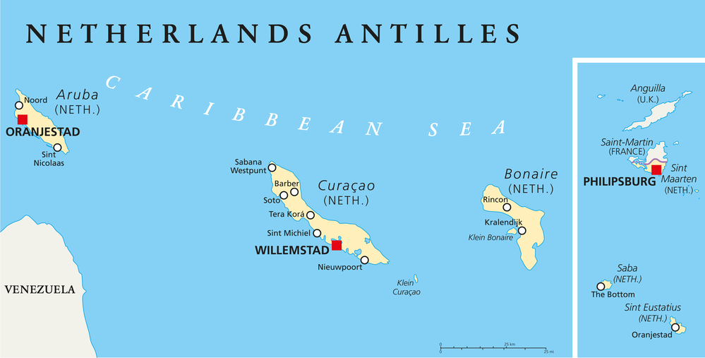 네덜란드령 안틸레스 지도