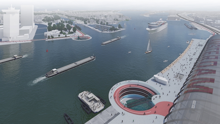 The tunnel under the River IJ: will this giant spiral get cyclists in Amsterdam across the river?