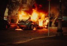 Riot police dispersed across the Netherlands as violence and destruction run rampant