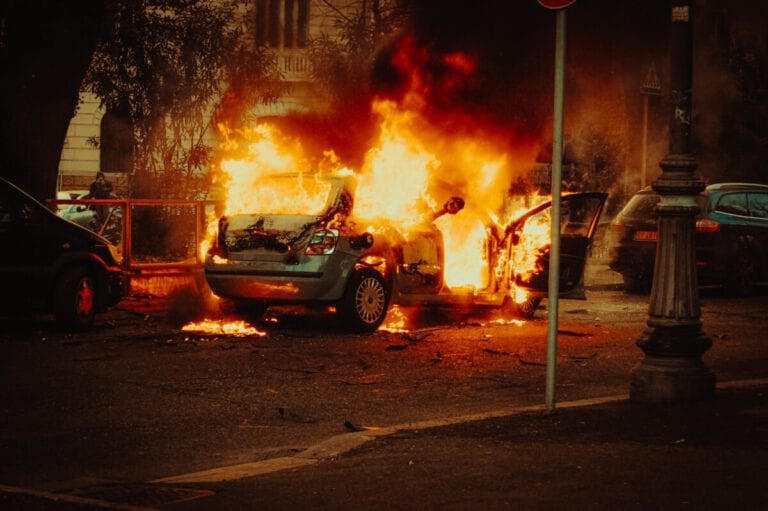 Riot police dispersed across the Netherlands as violence and destruction run rampant