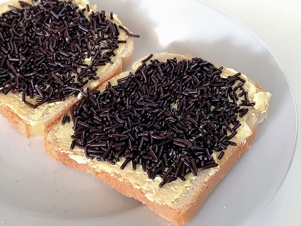 photo-of-chocolate-sprinkles-dutch-hagelslag-on-bread-with-butter