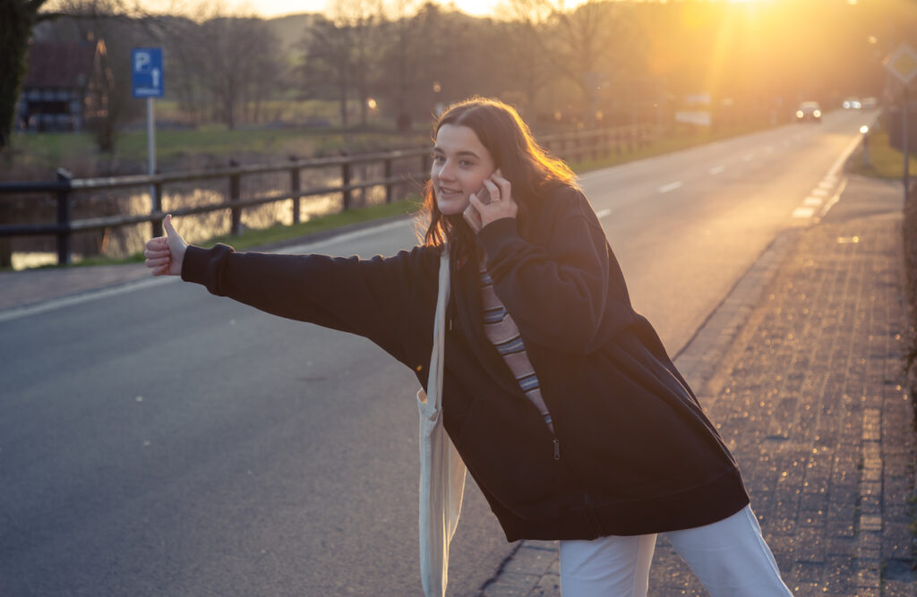 photo-of-woman-hitchhiking-in the-netherlands