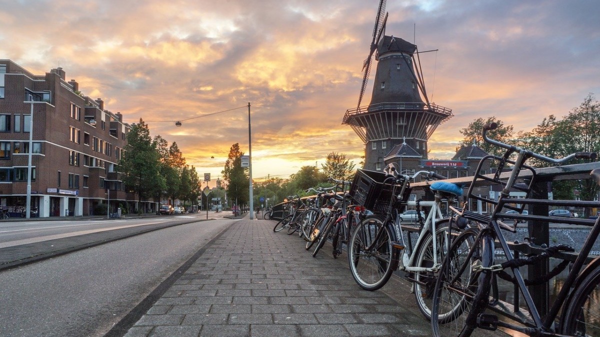 holland-netherlands-bike-windmill-street