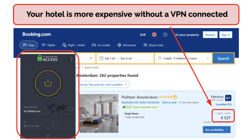 screenshot-showing-more-expensive-hotel-booking-price-when-not-using-a-vpn