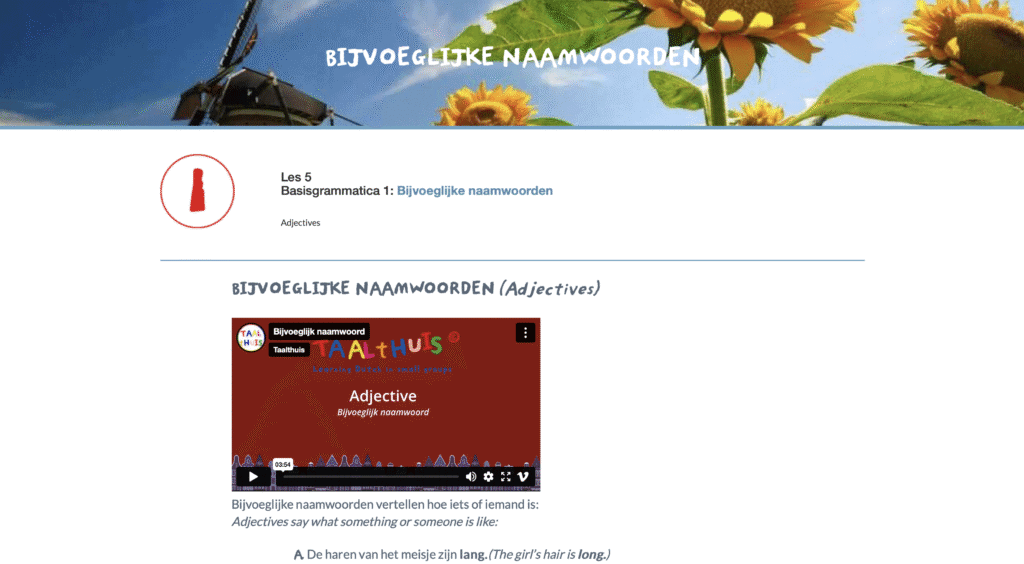 screenshot-of-taalthuis-e-learning-platform-with-video-and-text-explaining-dutch-grammar
