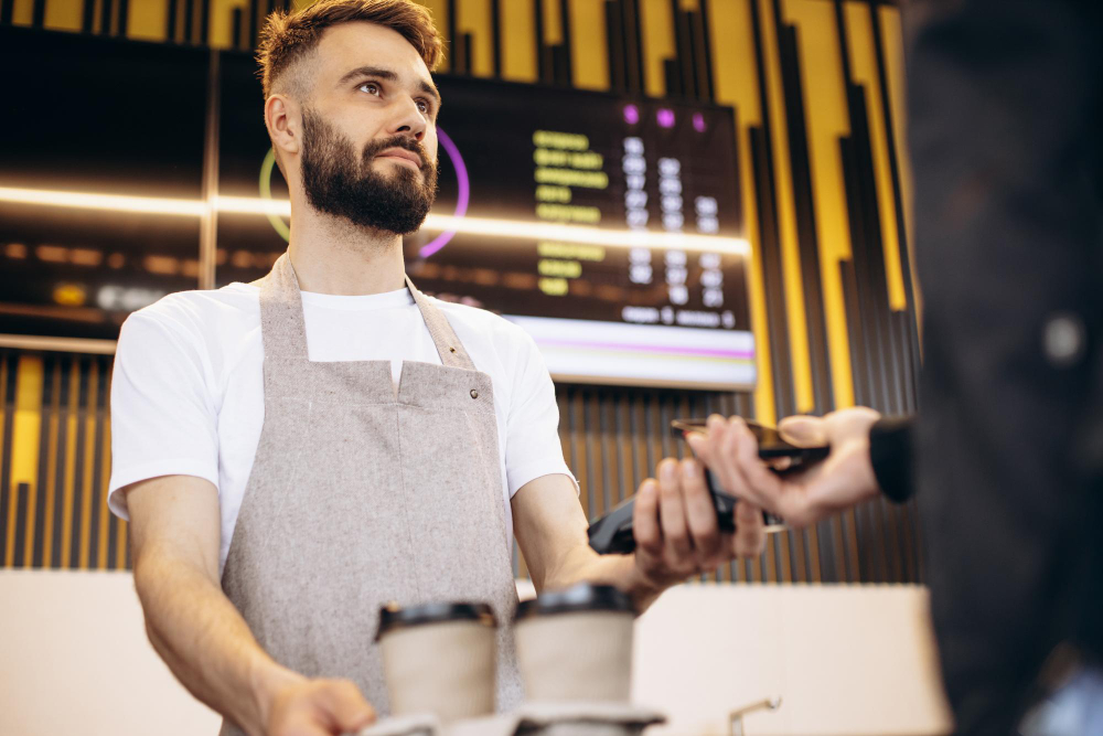 photo-of-male-barista-taking-card-payment-in-cafe