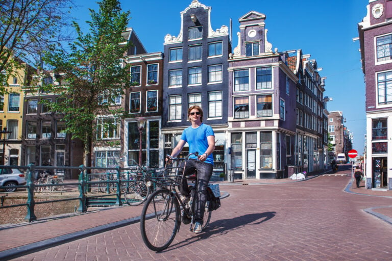 man-in-the-netherlands-cycling-using-hacks-to-save-money-in-the-netherlands