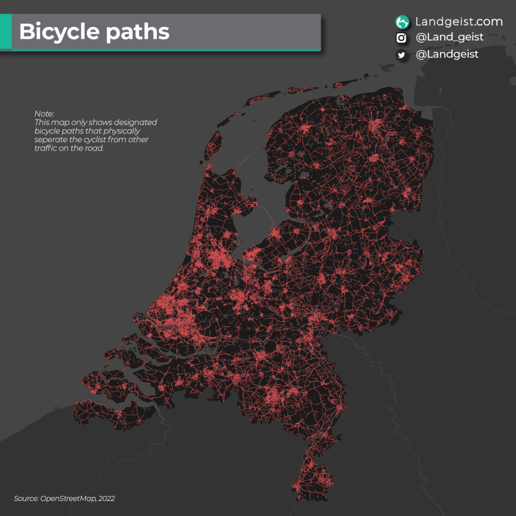 네덜란드의 자전거 경로 지도