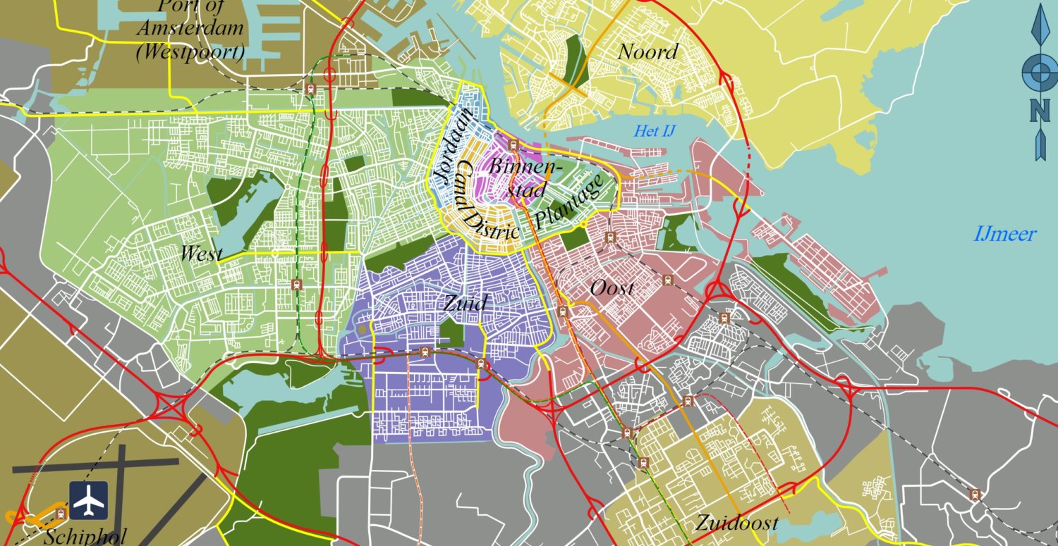 Where To Live In Amsterdam The Definitive Neighbourhood Guide For 2023   Mapamsterdamneighbourhoods 