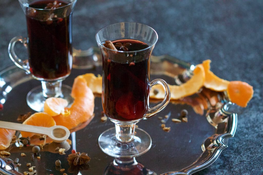 A-tray-with-mulled-wine-and-orange-peels