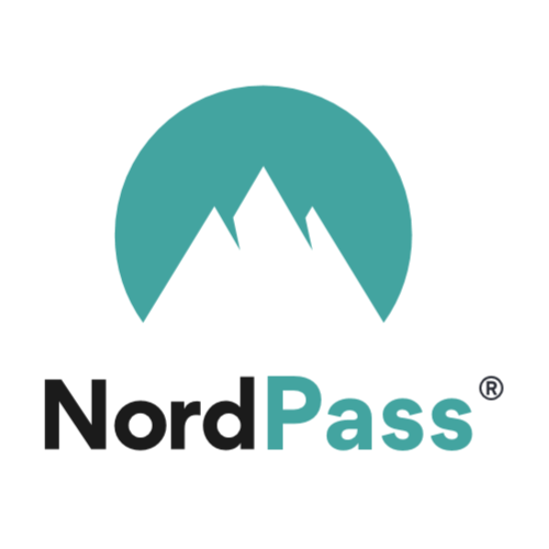 nordpass-logo-showing-white-mountain-on-green-circle-with-nordpass-written-below
