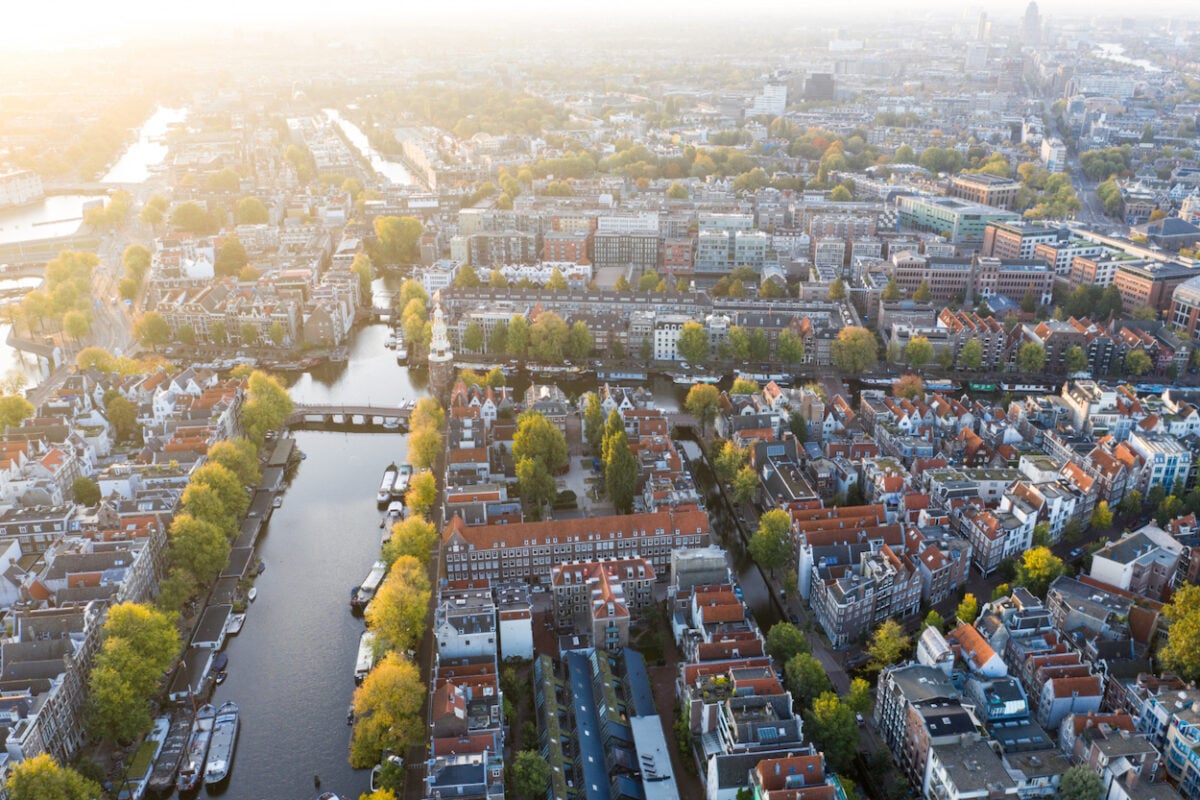 Where To Live In Amsterdam The 2024 Neighbourhood Guide   Panoramic Aerial View Amsterdam Netherlands View Historic Part Amsterdam Scaled 