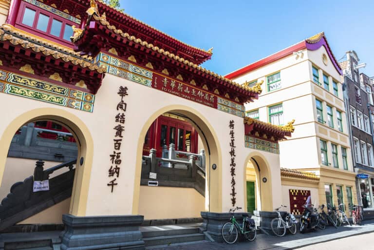 Why is there a Chinese temple in the middle of Amsterdam?