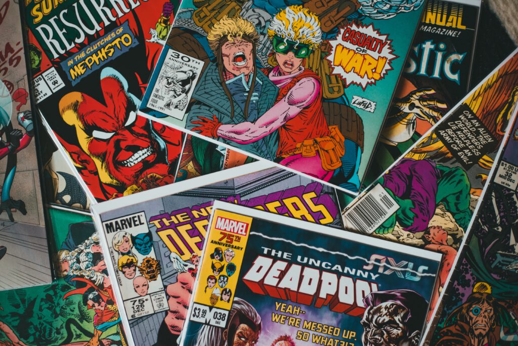 photograph-of-a-pile-of-comic-books