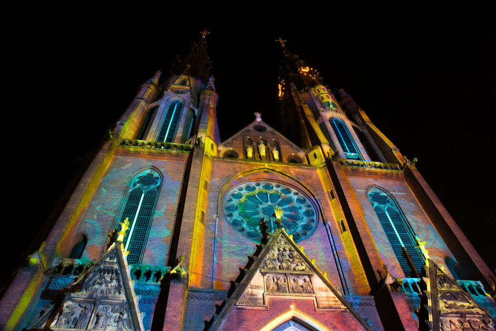  picture-of-saint-catherines-church-during-glow-festival-eindhoven-netherlands