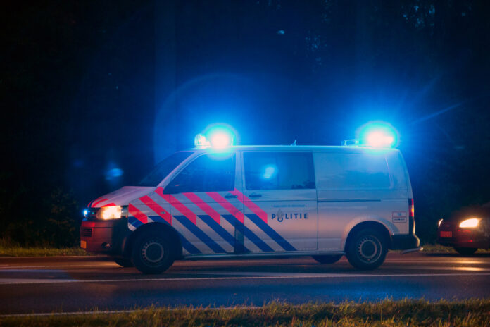 Dutch-police-car-in-the-Netherlands-chasing-fugitive-couple-on-the-run