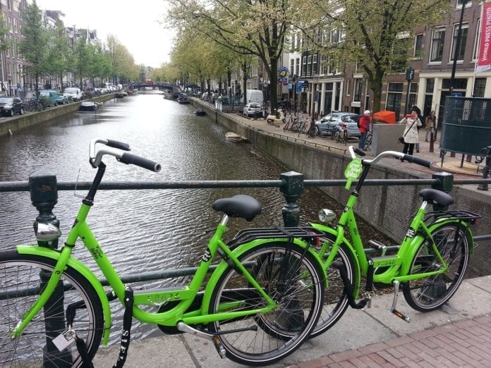 renting a bicycle in the Netherlands Amsterdam fiets