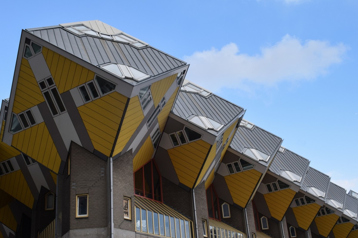 Picture-of-yellow-and-grey-cube-houses-unique-things-about-rotterdam