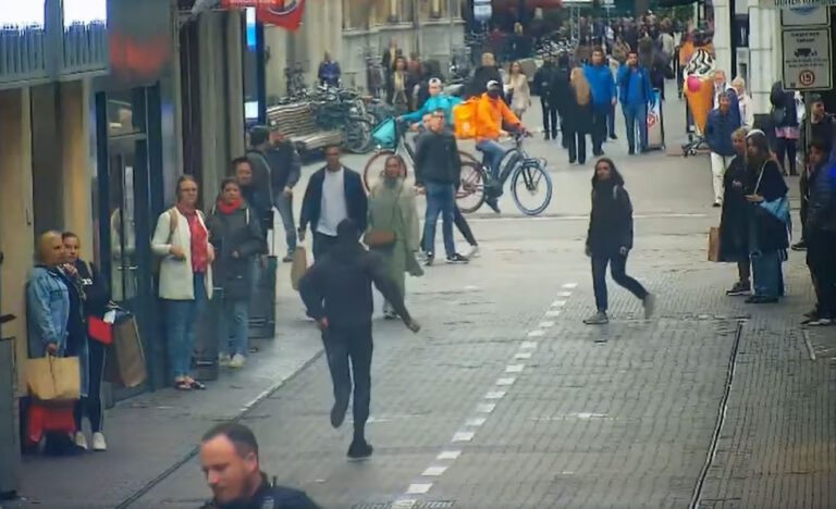 Heroic or impulsive? Woman helps police in The Hague in dramatic video