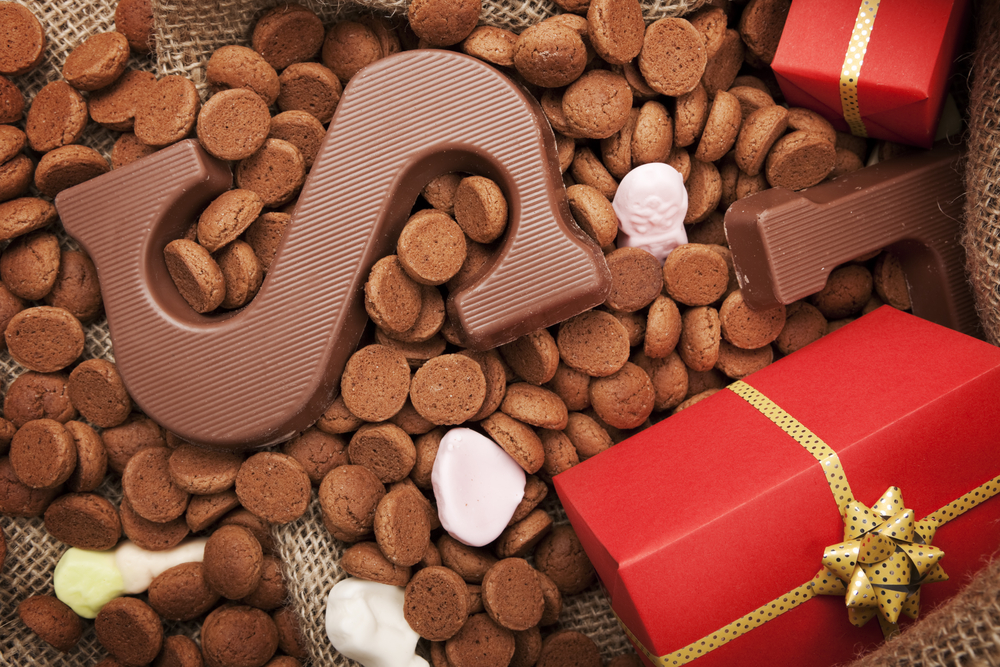 chocolate-letter-for-sinterklass-on-top-of-kruidnoten-and-other-candies
