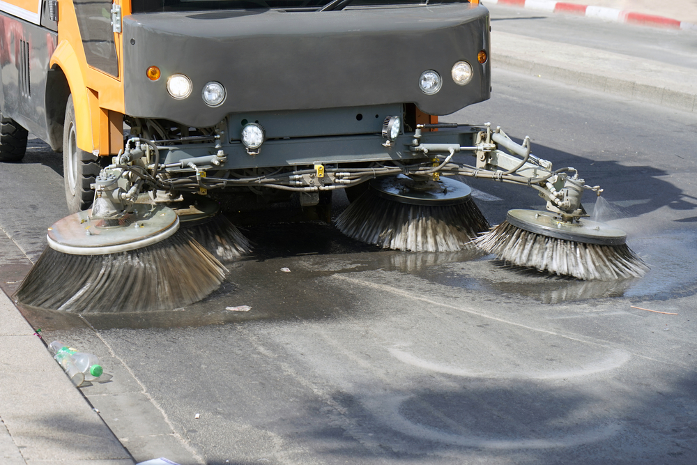 street-cleaning-machine-day-after-Kings-Day-in-the-Netherlands