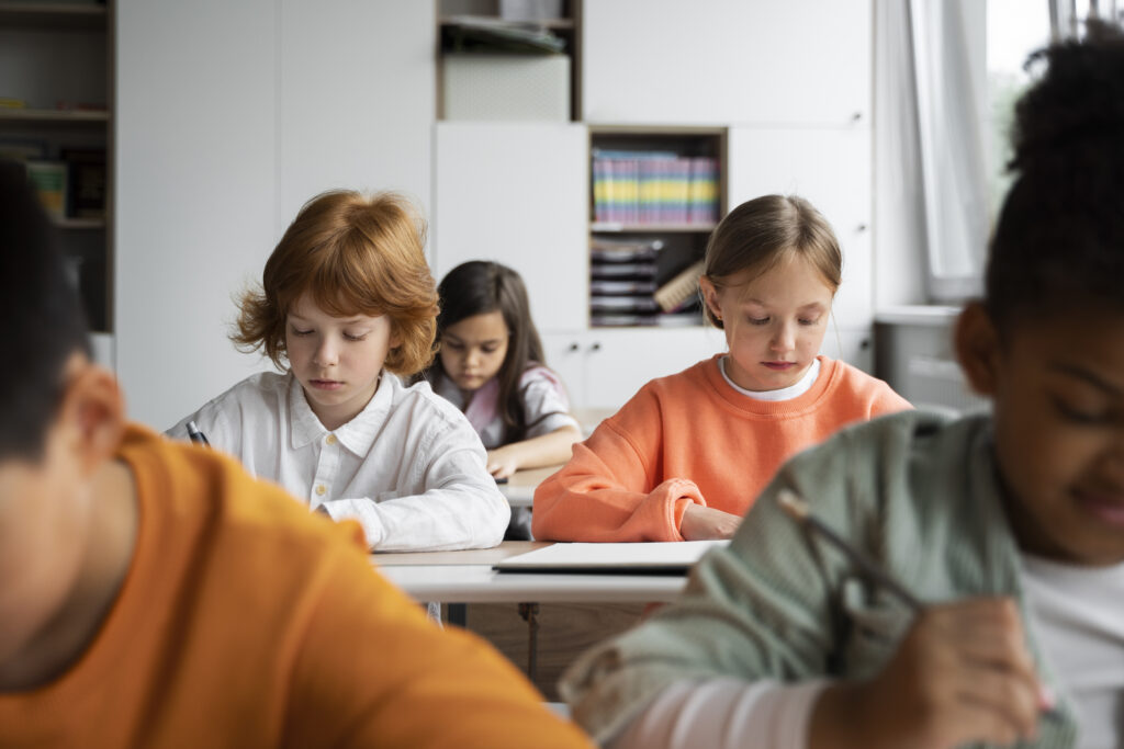 Kids-learning-at-school-in-a-classroom-in-the-Netherlands