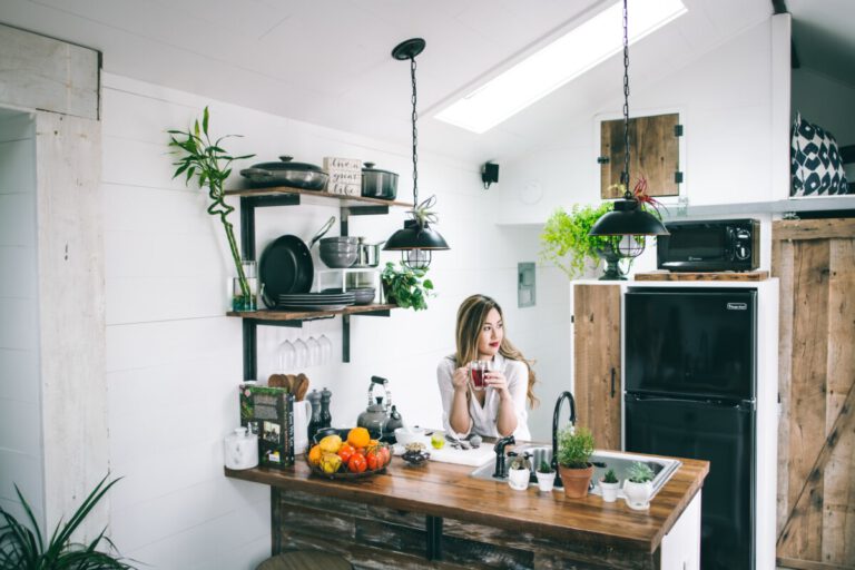 Photo-of-woman-sitting-in-kitchen-utilities-Netherlands
