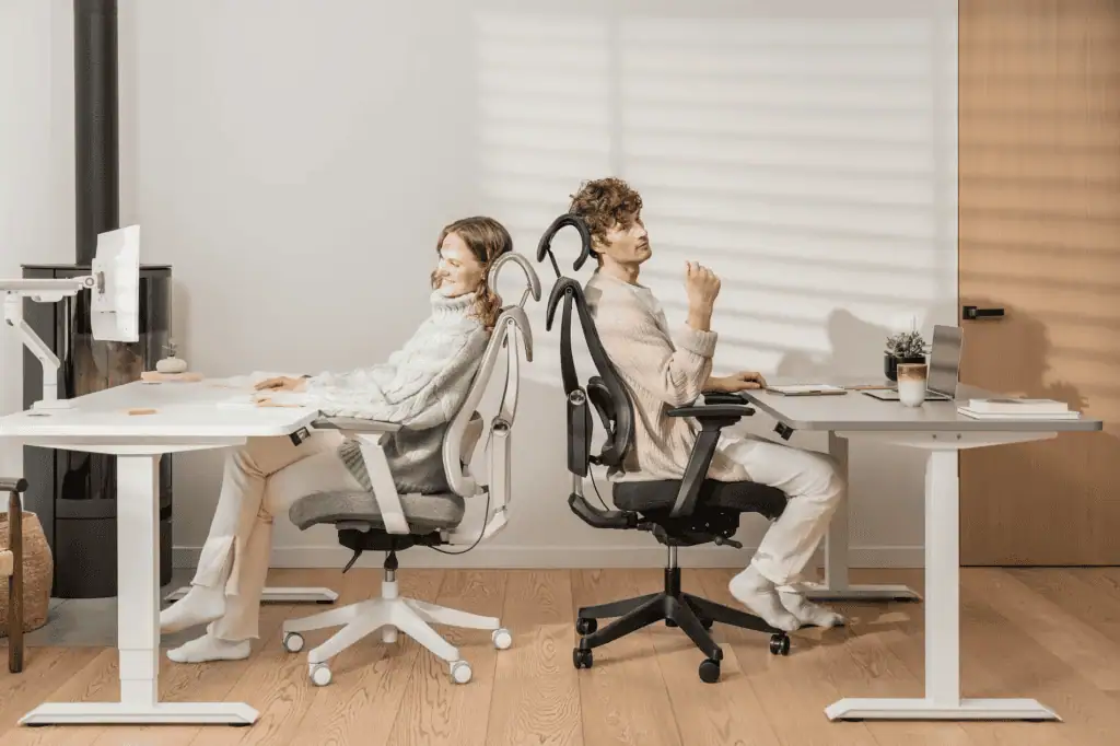two-freelancers-in-the-netherlands-using-desktronic-ergonomic-chairs-in-their-home-office-setup