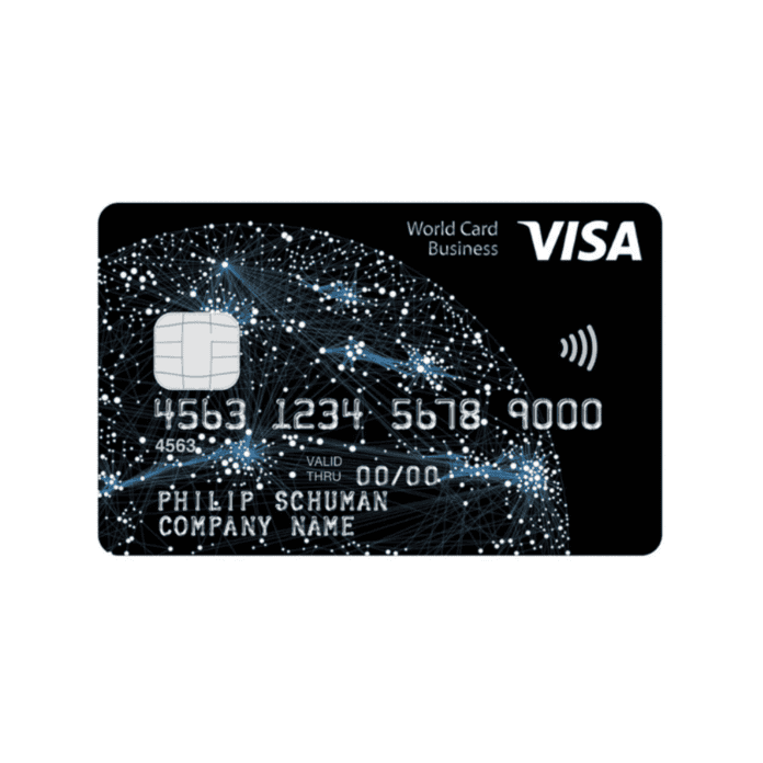 black-visa-world-business-card