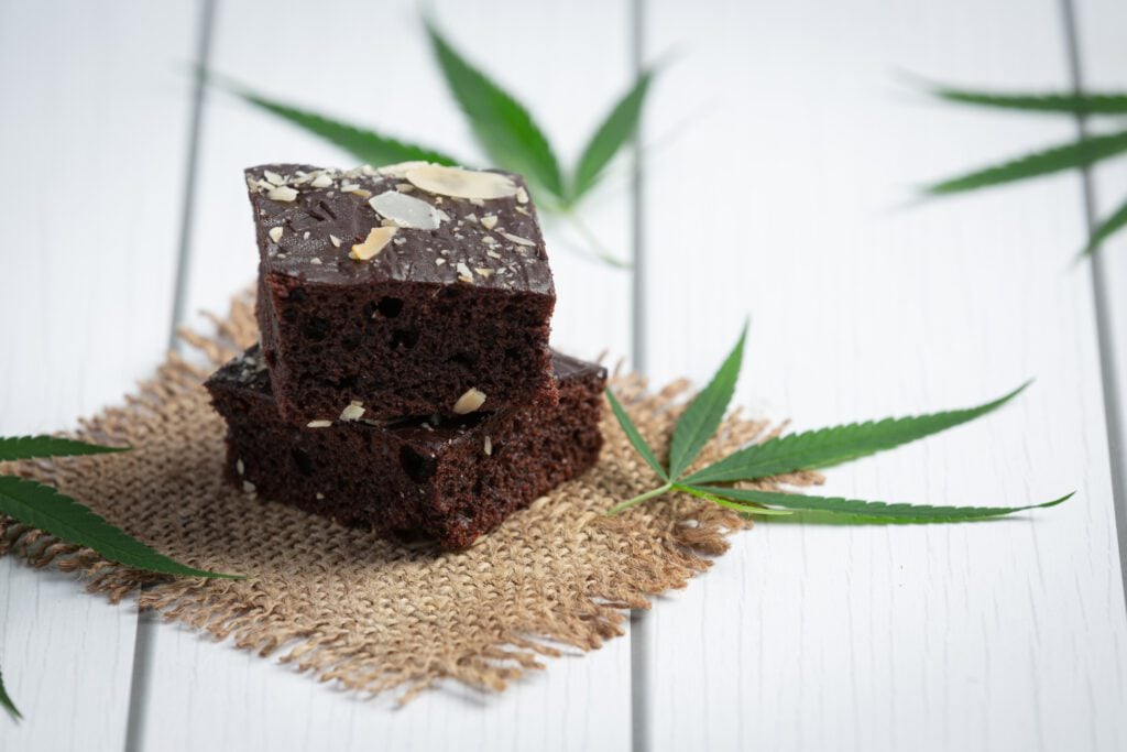 photo-of-weed-brownies-on-cloth-with-marijuana-leaves-bought-in-amsterdam